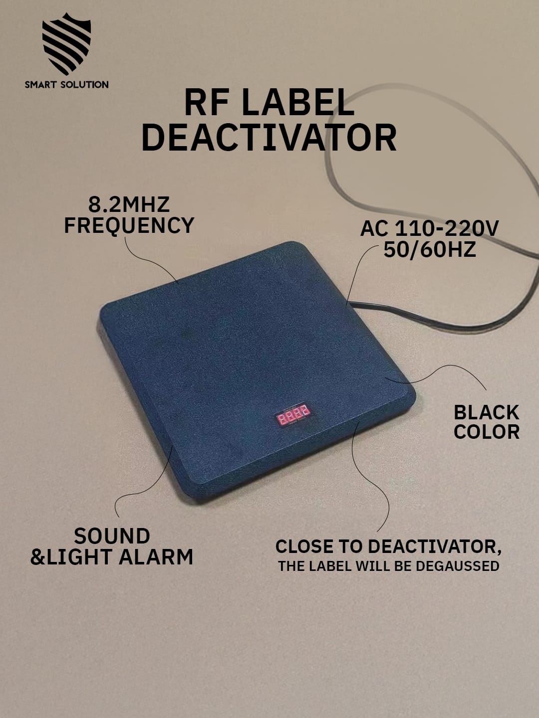 جهاز إبطال مفعول بلاستيكي رمادي